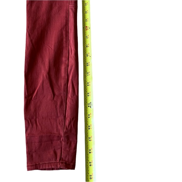 HEI HEI Pants 25 Anthropologie rust skinny cargo pockets red orange stretch - Picture 12 of 13